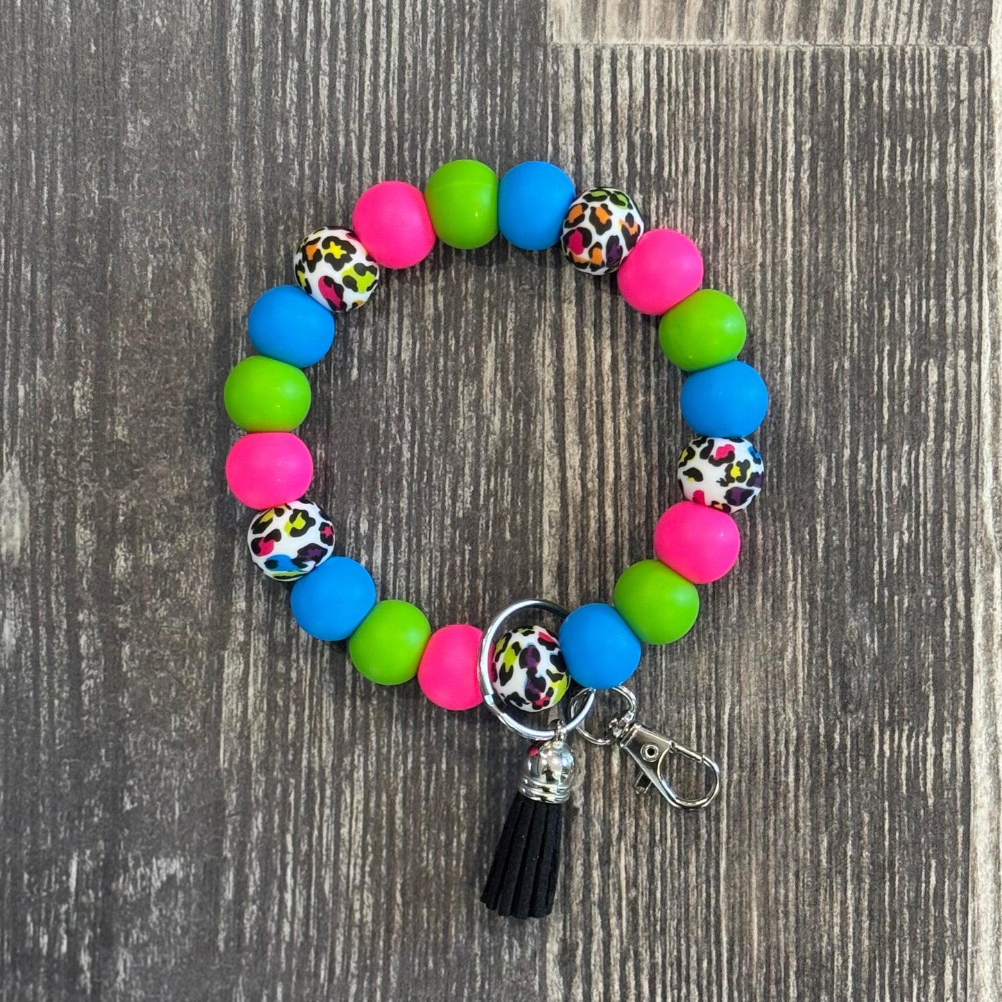 Bright Cheetah Wristlet