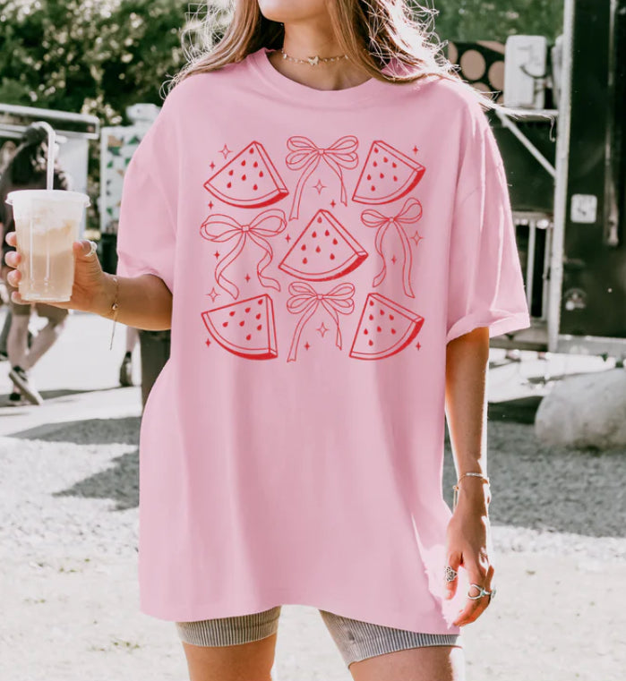 Watermelon And Bows Tee Shirt