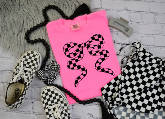 Bow (Checkered) Tee Shirt