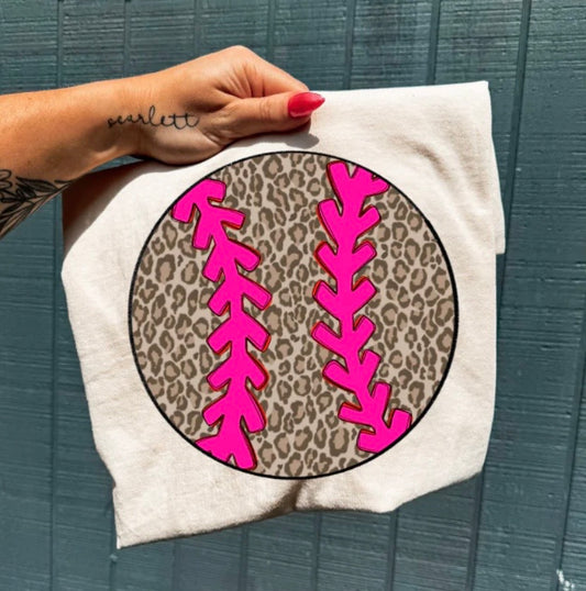 Cheetah Baseball Tee Shirt