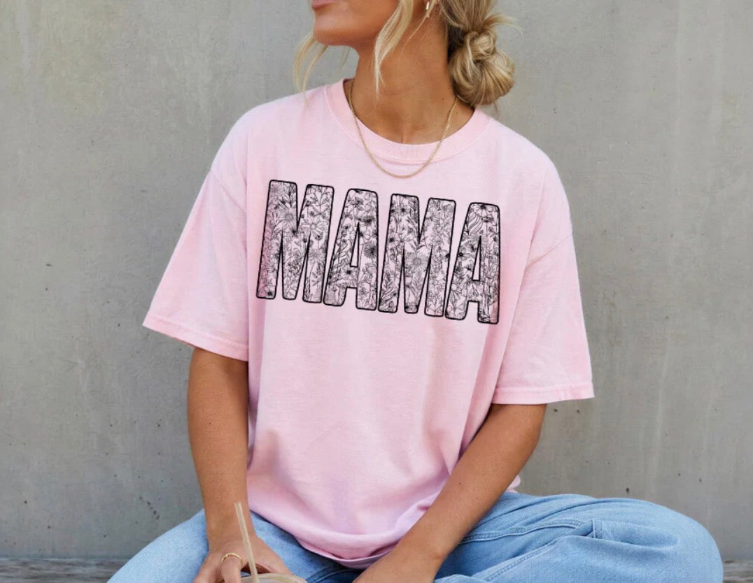 Mama Floral Tee Shirt