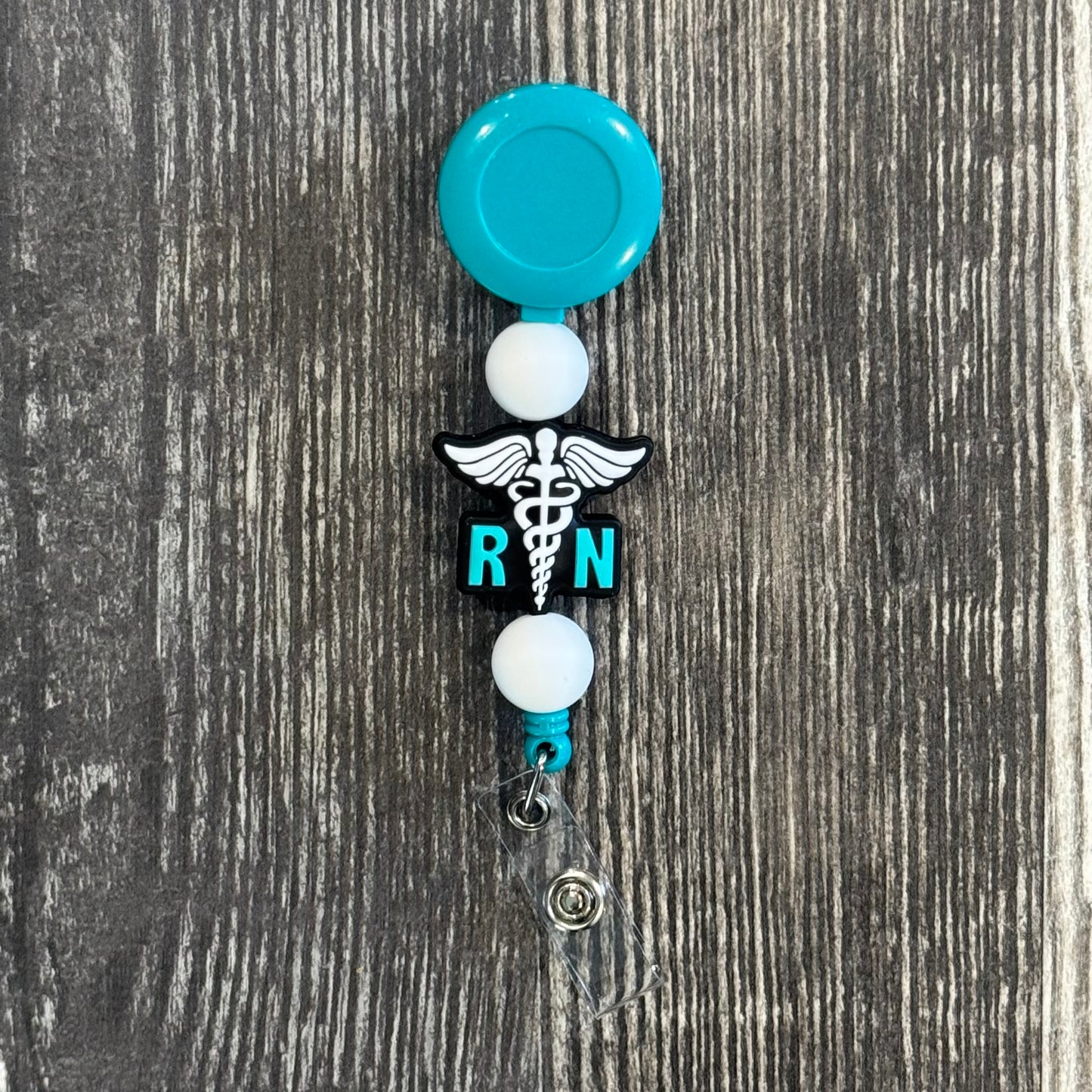 Turquoise RN Badge Reel