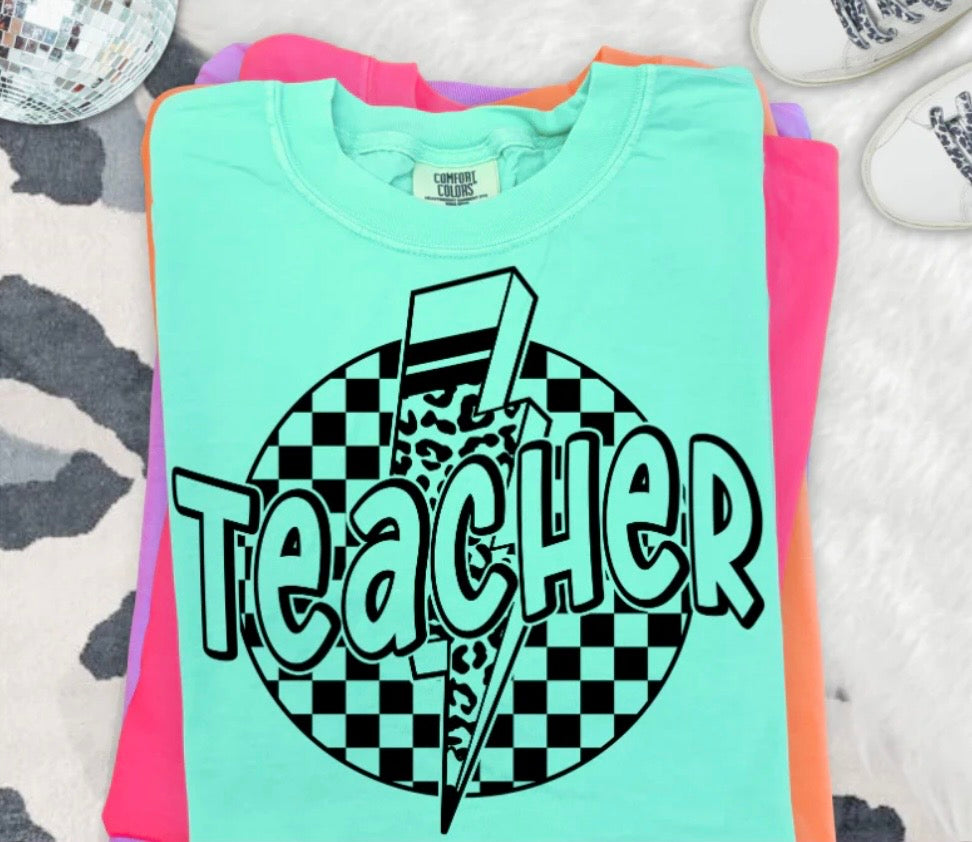 Teacher Lightning Bolt Tee Shirt