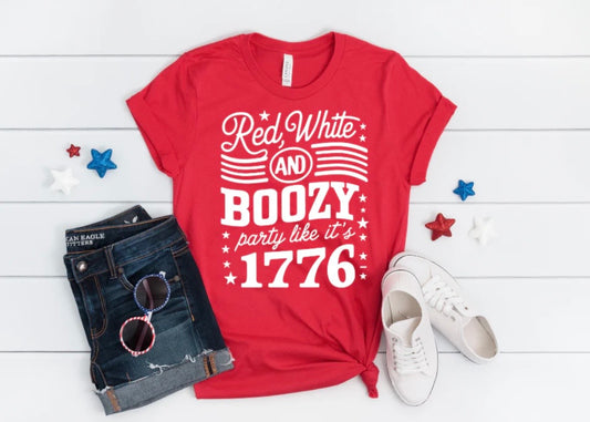 Red, White, and Boozy Tee Shirt