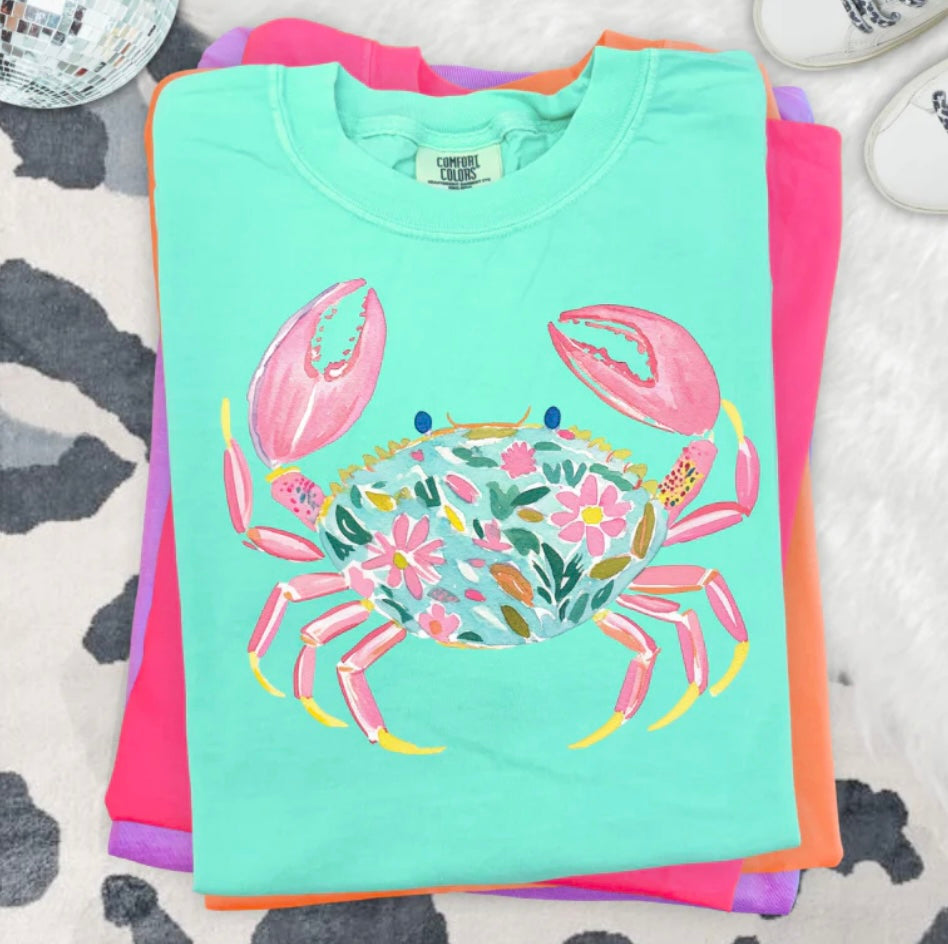 Floral Crab Tee Shirt
