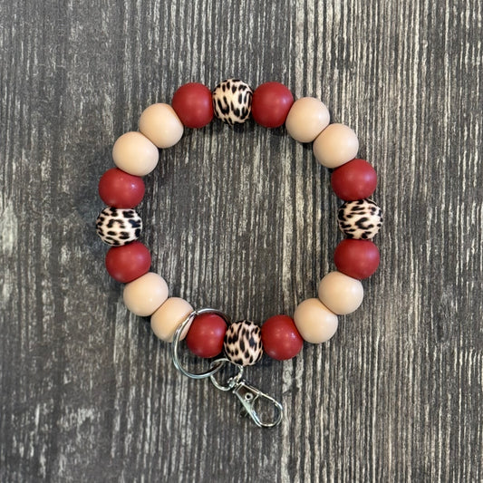 Red Leopard Wristlet